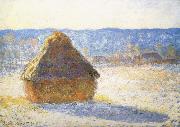 Claude Monet Meule,Effet de Neige le Matin oil painting reproduction